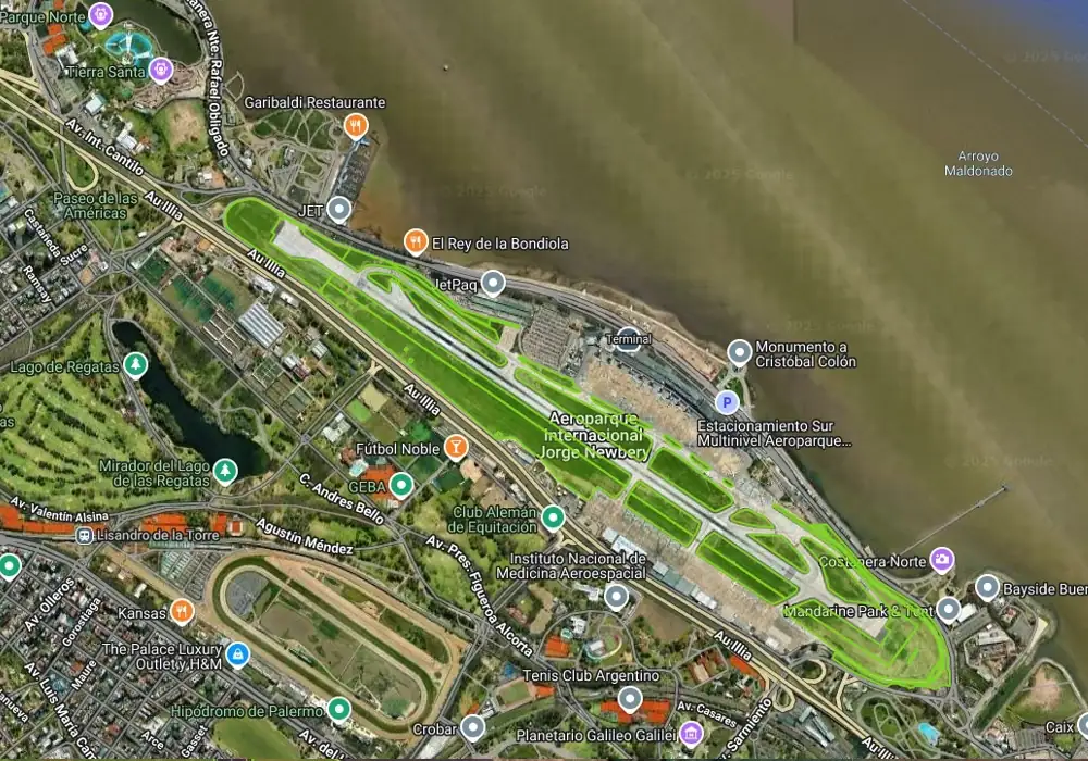 GPS en Aeropuerto Jorge Newbery